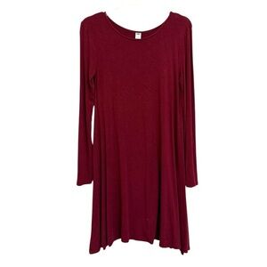 2/$15 Old Navy - Deep Red Wine Long Sleeve Mini Dress – Size SP